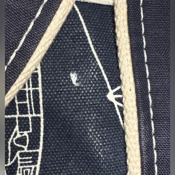 1990s L.L. Bean Boat and Tote Shoulder Bag Rare Nautical Sailboat Print Zip Top - Picture 14 of 15